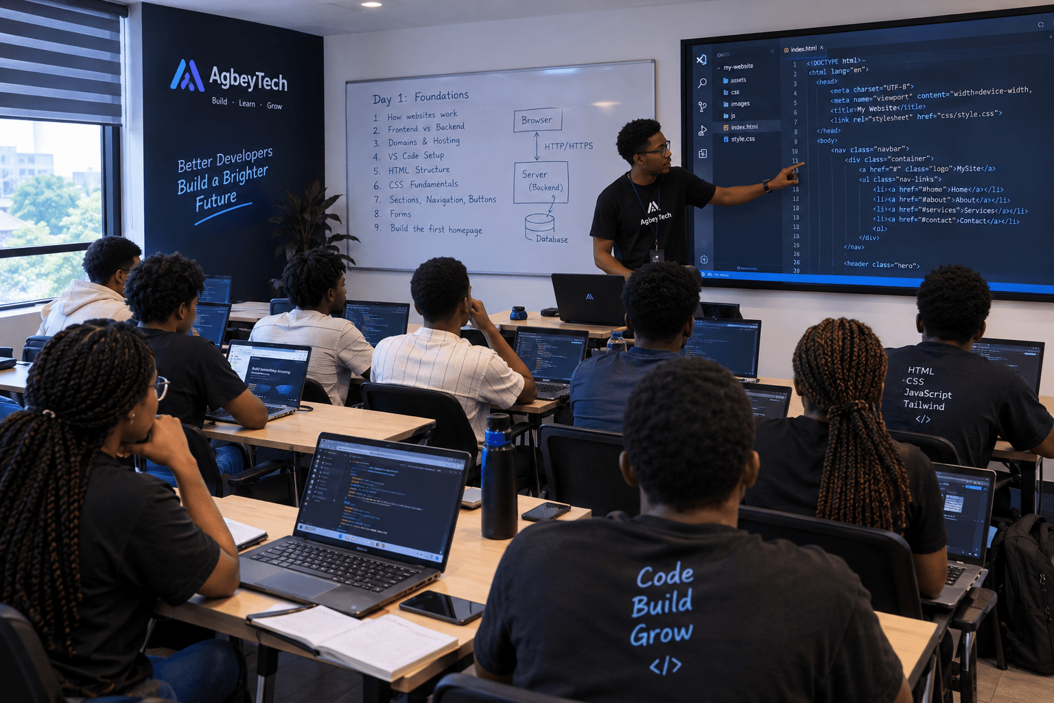 AgbeyTech 6-Day Intensive Web Development Masterclass schedule